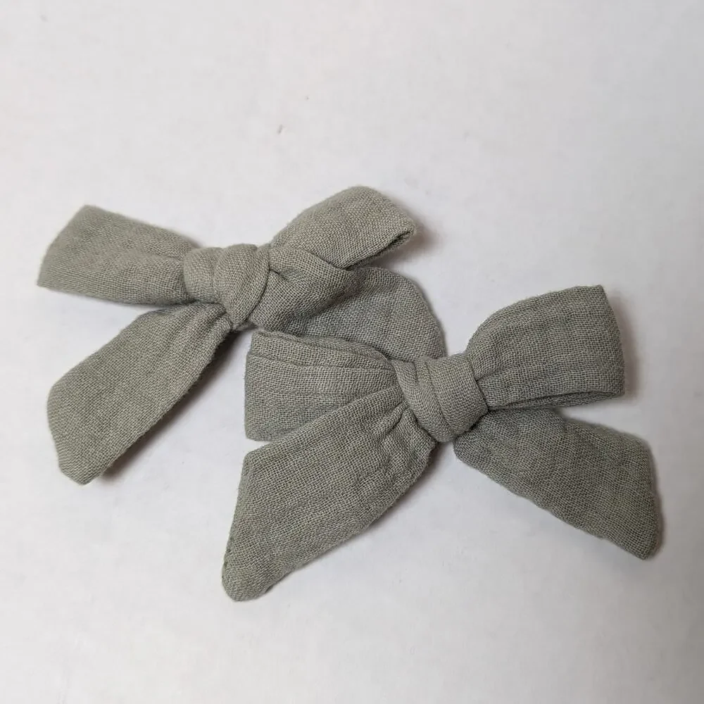 Rylee & Cru Kyleen Dress Scatter & Matching Bows Size 18/24m Laurel Green Color